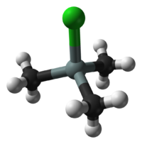 Триметилхлорсилан: вид молекулы