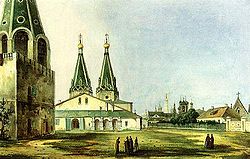 Алексеевский монастырь. Картина Карла Рабуса, 1838