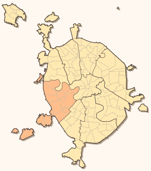 Западный административный округ на карте