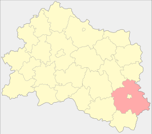 Ливенский район на карте