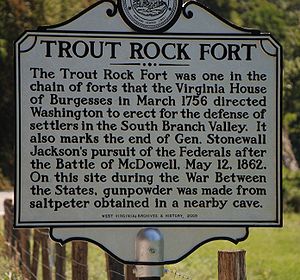 WV historical marker - Traut Rock Fort.jpg